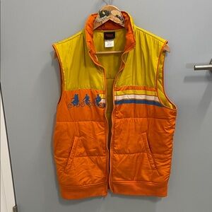 Stranger Things Orange and Yellow Puffer Vest